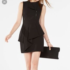 BCBGMAXAZRIA  Nikki Zip-Front Peplum Dress